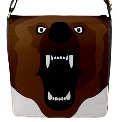 Bear Brown Set Paw Isolated Icon Flap Messenger Bag (s) by Nexatart