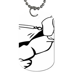 Dog Leash Lead Running Animal Dog Tag (Two Sides)