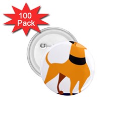 Stub Illustration Cute Animal Dog 1 75  Buttons (100 Pack)  by Nexatart