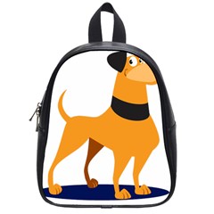 Stub Illustration Cute Animal Dog School Bag (small) by Nexatart