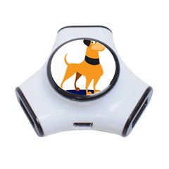 Stub Illustration Cute Animal Dog 3-port Usb Hub by Nexatart