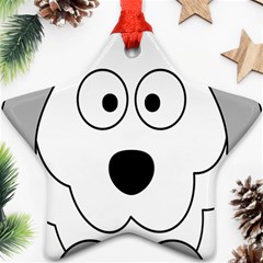 Animal Cartoon Colour Dog Ornament (star) by Nexatart