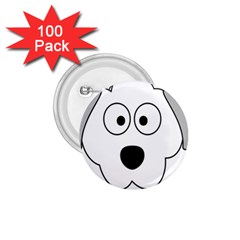 Animal Cartoon Colour Dog 1 75  Buttons (100 Pack)  by Nexatart