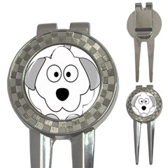 Animal Cartoon Colour Dog 3-in-1 Golf Divots by Nexatart