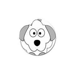 Animal Cartoon Colour Dog Golf Ball Marker by Nexatart