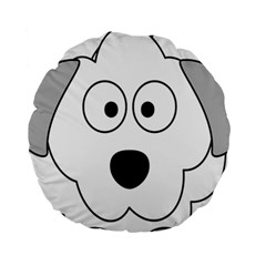 Animal Cartoon Colour Dog Standard 15  Premium Round Cushions by Nexatart