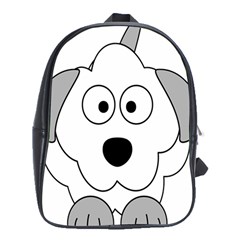 Animal Cartoon Colour Dog School Bag (xl) by Nexatart