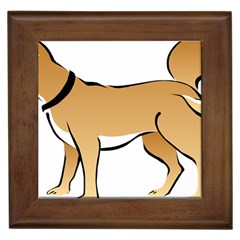 Dog Brown Pet Animal Tail Eskimo Framed Tiles by Nexatart