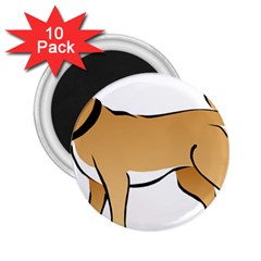 Dog Brown Pet Animal Tail Eskimo 2 25  Magnets (10 Pack)  by Nexatart