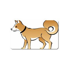 Dog Brown Pet Animal Tail Eskimo Magnet (name Card) by Nexatart