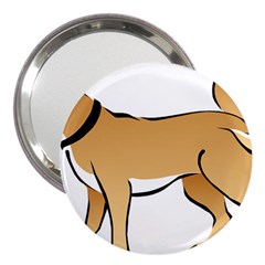 Dog Brown Pet Animal Tail Eskimo 3  Handbag Mirrors by Nexatart