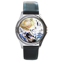 June Gloom 3 Round Metal Watch by bestdesignintheworld