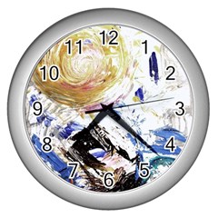 June Gloom 3 Wall Clocks (silver)  by bestdesignintheworld