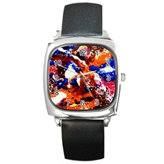 Smashed Butterfly 1 Square Metal Watch by bestdesignintheworld