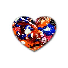 Smashed Butterfly 1 Rubber Coaster (heart)  by bestdesignintheworld