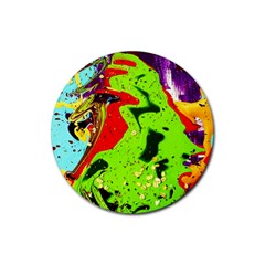 Untitled Island 3 Rubber Coaster (round)  by bestdesignintheworld