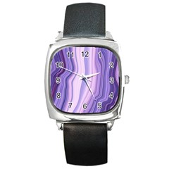 Marbled Ultra Violet Square Metal Watch by NouveauDesign