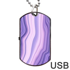 Marbled Ultra Violet Dog Tag Usb Flash (one Side) by NouveauDesign