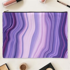 Marbled Ultra Violet Cosmetic Bag (xxxl)  by NouveauDesign