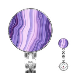 Marbled Ultra Violet Stainless Steel Nurses Watch by NouveauDesign