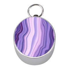 Marbled Ultra Violet Mini Silver Compasses by NouveauDesign