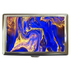 blue gold marbled Cigarette Money Cases