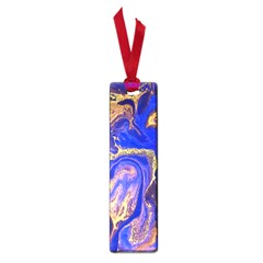 Blue Gold Marbled Small Book Marks by NouveauDesign