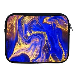 Blue Gold Marbled Apple Ipad 2/3/4 Zipper Cases by NouveauDesign