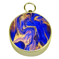 blue gold marbled Gold Compasses