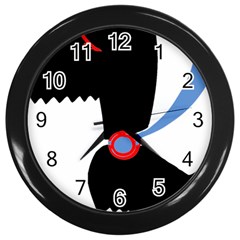 Dog Scottish Terrier Scottie Wall Clocks (black) by Nexatart