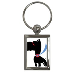 Dog Scottish Terrier Scottie Key Chains (rectangle)  by Nexatart