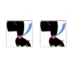 Dog Scottish Terrier Scottie Cufflinks (square) by Nexatart