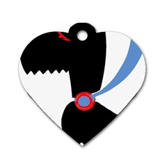 Dog Scottish Terrier Scottie Dog Tag Heart (two Sides) by Nexatart