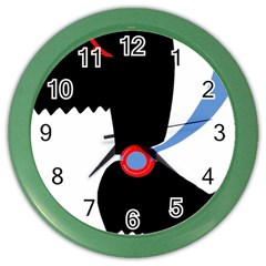 Dog Scottish Terrier Scottie Color Wall Clocks by Nexatart