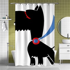 Dog Scottish Terrier Scottie Shower Curtain 48  X 72  (small)  by Nexatart