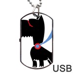 Dog Scottish Terrier Scottie Dog Tag USB Flash (Two Sides) Front