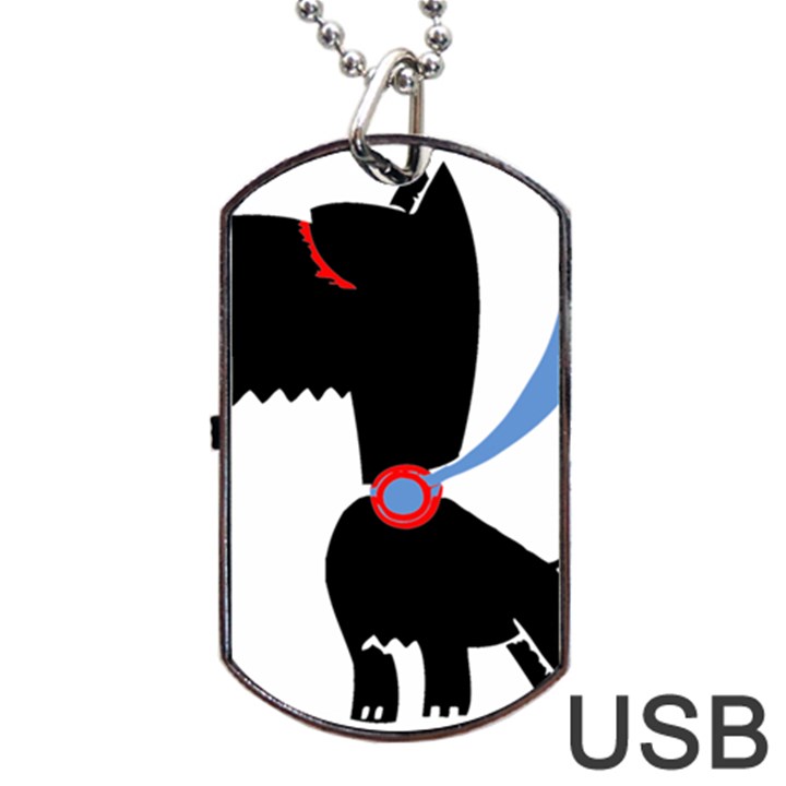 Dog Scottish Terrier Scottie Dog Tag USB Flash (Two Sides)