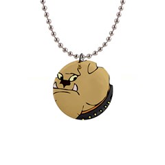 Bulldog Dog Head Canine Pet Button Necklaces by Nexatart