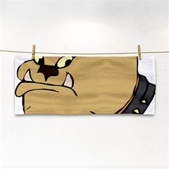 Bulldog Dog Head Canine Pet Hand Towel by Nexatart