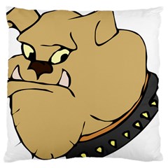 Bulldog Dog Head Canine Pet Large Cushion Case (two Sides) by Nexatart