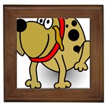 Dog Brown Spots Black Cartoon Framed Tiles Front