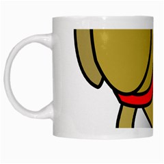 Dog Brown Spots Black Cartoon White Mugs by Nexatart