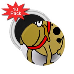 Dog Brown Spots Black Cartoon 2 25  Magnets (10 Pack) 