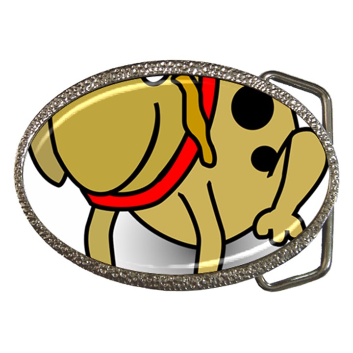 Dog Brown Spots Black Cartoon Belt Buckles