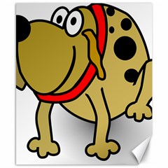 Dog Brown Spots Black Cartoon Canvas 8  X 10  by Nexatart