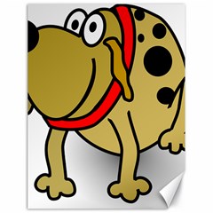 Dog Brown Spots Black Cartoon Canvas 18  X 24   by Nexatart