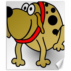 Dog Brown Spots Black Cartoon Canvas 20  X 24   by Nexatart