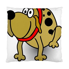 Dog Brown Spots Black Cartoon Standard Cushion Case (two Sides) by Nexatart