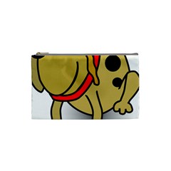 Dog Brown Spots Black Cartoon Cosmetic Bag (small)  by Nexatart