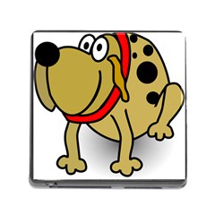 Dog Brown Spots Black Cartoon Memory Card Reader (square) by Nexatart